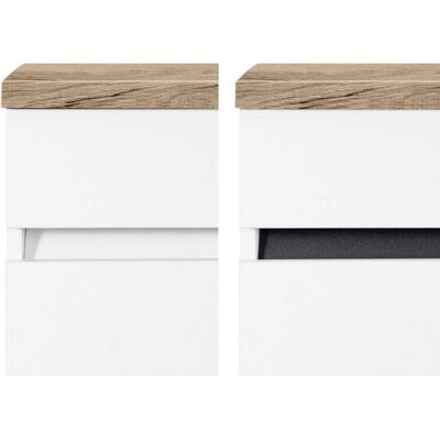 Roth Unterschrank - Verstellbare Regale - Weiß/Wildeiche - Unterschrank Roth Unterschrank - Verstellbare Regale - Weiß/Wildeiche - Unterschrank