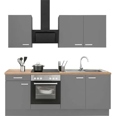 OPTIFIT Parma Küchenzeile - 210cm x 60cm, Basaltgrau OPTIFIT Parma Küchenzeile - 210cm x 60cm, Basaltgrau