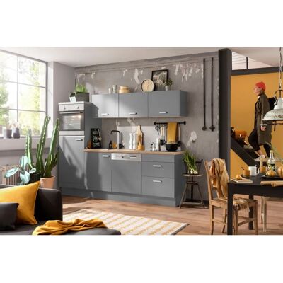 Optifit Parma Küchenzeile - Reversibel, 240cm Breit, 60cm Tief - Komplettset Optifit Parma Küchenzeile - Reversibel, 240cm Breit, 60cm Tief - Komplettset