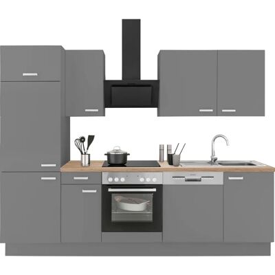 OPTIFIT Parma Küchenzeile - Komplett, 270x60cm, Grau OPTIFIT Parma Küchenzeile - Komplett, 270x60cm, Grau