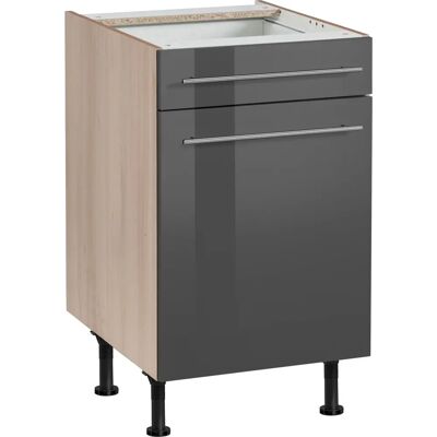 OPTIFIT Bern Unterschrank - 50cm breit, höhenverstellbare Einlegeböden, Grau OPTIFIT Bern Unterschrank - 50cm breit, höhenverstellbare Einlegeböden, Grau