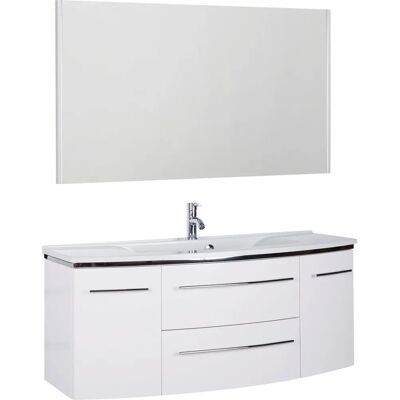 MARLIN 3040 Badezimmer-Set - Weiß Glanz - Badmöbelserie MARLIN 3040 Badezimmer-Set - Weiß Glanz - Badmöbelserie
