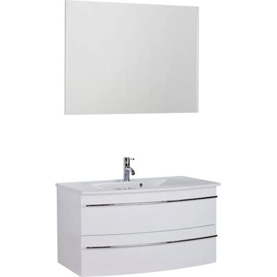MARLIN 3040 Badezimmer-Set - Weiß Glanz - Badmöbel MARLIN 3040 Badezimmer-Set - Weiß Glanz - Badmöbel
