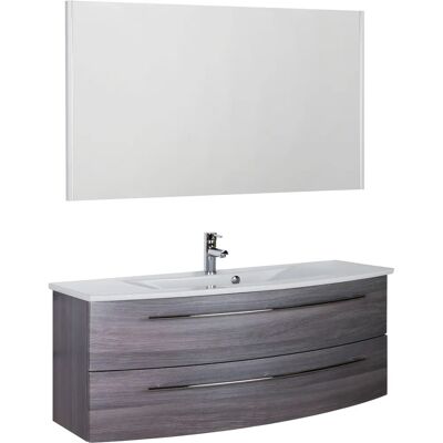 MARLIN 3040 Badezimmer-Set - Grau (Kastanie Graphit) - Badmöbel MARLIN 3040 Badezimmer-Set - Grau (Kastanie Graphit) - Badmöbel