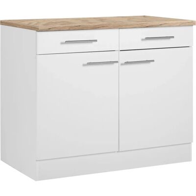 OPTIFIT Mini - Weiss/Wildeichefarben - Küchenunterschrank OPTIFIT Mini - Weiss/Wildeichefarben - Küchenunterschrank
