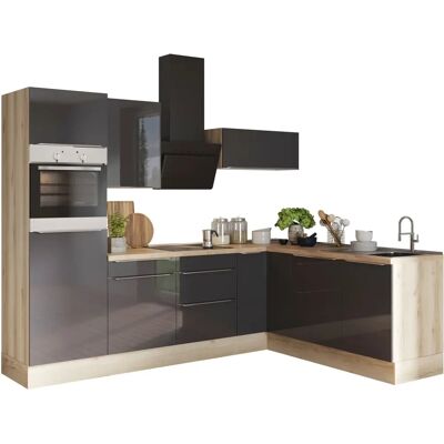 OPTIFIT Aken Winkelküche - 200cm x 60cm - Grau - Küche OPTIFIT Aken Winkelküche - 200cm x 60cm - Grau - Küche