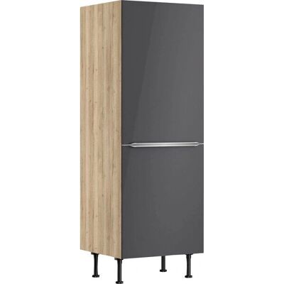 Optifit Aken Küchenhochschrank - Hochglanz Anthrazit - Made in Germany Optifit Aken Küchenhochschrank - Hochglanz Anthrazit - Made in Germany