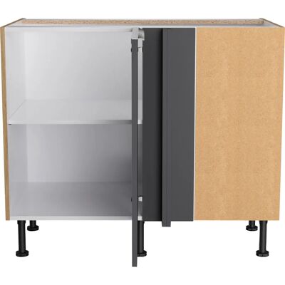 OPTIFIT Aken Eckschrank - Hochglanz Anthrazit & Wildeiche - 100cm OPTIFIT Aken Eckschrank - Hochglanz Anthrazit & Wildeiche - 100cm