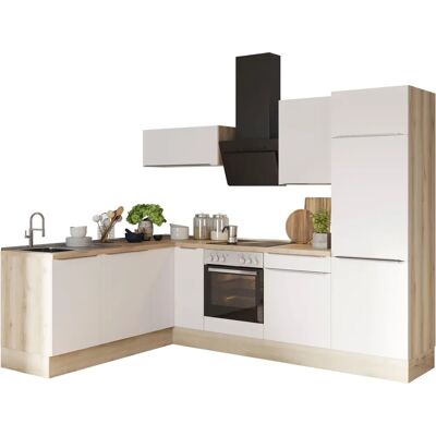 OPTIFIT Aken Küchen-Set - Weiß, 200x60cm, Modular OPTIFIT Aken Küchen-Set - Weiß, 200x60cm, Modular