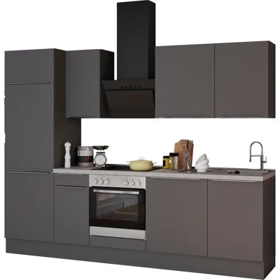 OPTIFIT Aken Küchenzeile - Komplettset Grau 270cm OPTIFIT Aken Küchenzeile - Komplettset Grau 270cm