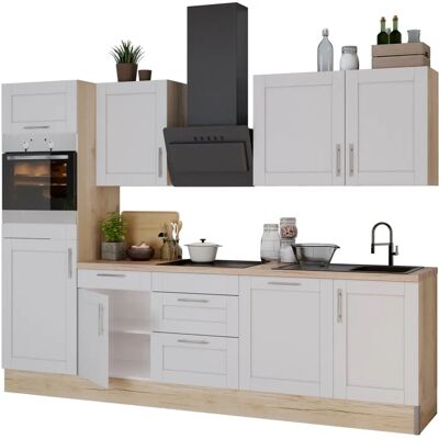 OPTIFIT Ahus - Komplettküchen-Set - Grau & Wildeiche OPTIFIT Ahus - Komplettküchen-Set - Grau & Wildeiche