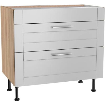 OPTIFIT Ahus Küchen Schrank - 90x87x58,4 cm - Grau & Eiche OPTIFIT Ahus Küchen Schrank - 90x87x58,4 cm - Grau & Eiche