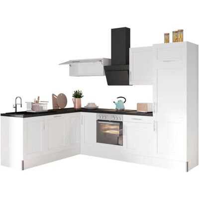 OPTIFIT Ahus Küche - Schwarz & Weiß - 270cm OPTIFIT Ahus Küche - Schwarz & Weiß - 270cm