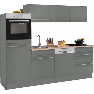 OPTIFIT Bern Küche - Grau - Komplett Küchenset 240cm OPTIFIT Bern Küche - Grau - Komplett Küchenset 240cm