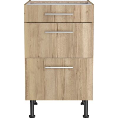 OPTIFIT Klara Unterschrank - 50cm Breit, Braun (Wildeiche) - Unterschrank OPTIFIT Klara Unterschrank - 50cm Breit, Braun (Wildeiche) - Unterschrank