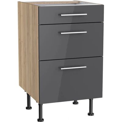 OPTIFIT Klara Schwarz Grau Küchenunterschrank OPTIFIT Klara Schwarz Grau Küchenunterschrank