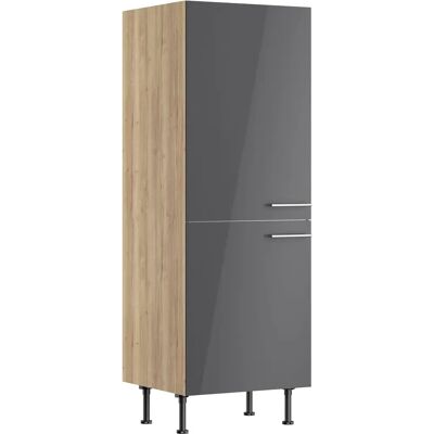 OPTIFIT Klara Küchenschrank - 60cm, 2 Türen, Anthrazit/Wildeiche OPTIFIT Klara Küchenschrank - 60cm, 2 Türen, Anthrazit/Wildeiche