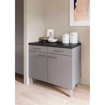 OPTIFIT Grauer Küchenschrank - Serie Lilly OPTIFIT Grauer Küchenschrank - Serie Lilly