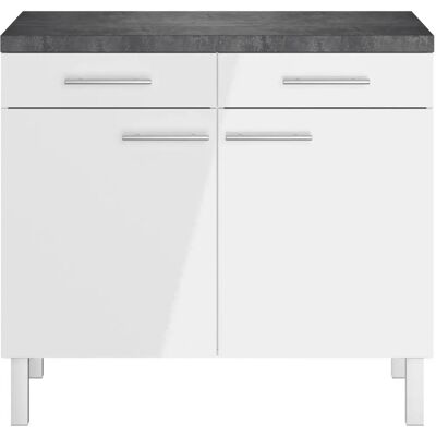OPTIFIT Weiß Küchenunterschrank - 100x90x60cm - Lilly OPTIFIT Weiß Küchenunterschrank - 100x90x60cm - Lilly