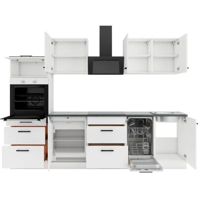 OPTIFIT Palma Weiße Küchenzeile - Komplettküchen-Set mit Geräten OPTIFIT Palma Weiße Küchenzeile - Komplettküchen-Set mit Geräten