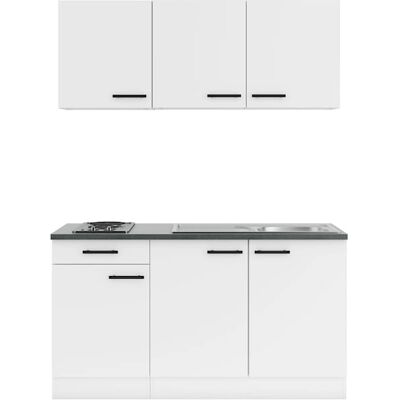 OPTIFIT Palma Küchen-Set - Weiß/Anthrazit - Komplettküche OPTIFIT Palma Küchen-Set - Weiß/Anthrazit - Komplettküche