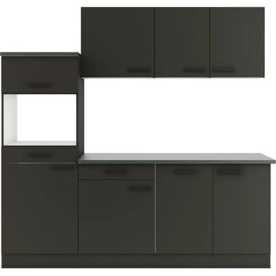 OPTIFIT Palma Küchenzeile - Komplette anthrazit Küche OPTIFIT Palma Küchenzeile - Komplette anthrazit Küche