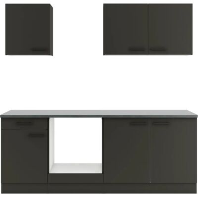 OPTIFIT Palma Küchenzeile - Anthrazit - Komplettküchen-Set OPTIFIT Palma Küchenzeile - Anthrazit - Komplettküchen-Set
