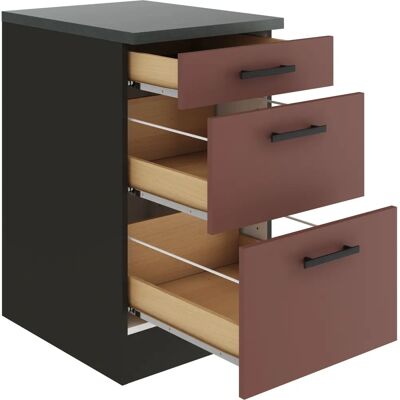 OPTIFIT Palma Unterschrank - 3 Schubladen, Wandmontage, 50x84.8x60cm OPTIFIT Palma Unterschrank - 3 Schubladen, Wandmontage, 50x84.8x60cm