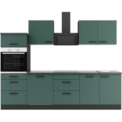 OPTIFIT Palma Küchenzeile - Komplettset, 270cm x 60cm, Grün OPTIFIT Palma Küchenzeile - Komplettset, 270cm x 60cm, Grün