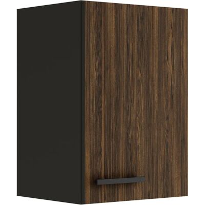Optifit Palma Wandhängeschrank - 40cm, 1 Tür, Schwarz & Nussbaum Optifit Palma Wandhängeschrank - 40cm, 1 Tür, Schwarz & Nussbaum