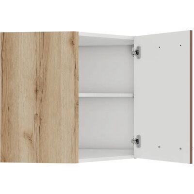 OPTIFIT Bella Eckhängeschrank - Türscharnier wechselbar, Weißes Innendekor, Made in Germany OPTIFIT Bella Eckhängeschrank - Türscharnier wechselbar, Weißes Innendekor, Made in Germany
