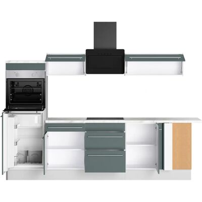 OPTIFIT Bern2 Grüne Küche - Winkelküche - 192cm x 60cm OPTIFIT Bern2 Grüne Küche - Winkelküche - 192cm x 60cm