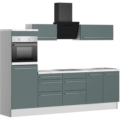 OPTIFIT Bern2 Küchen Set - Komplett, Grün, Marmor Arbeitsplatte OPTIFIT Bern2 Küchen Set - Komplett, Grün, Marmor Arbeitsplatte