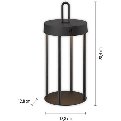 JUST LIGHT Anselm Kabellose Tischlampe - LED, Dimmer, IP44 JUST LIGHT Anselm Kabellose Tischlampe - LED, Dimmer, IP44