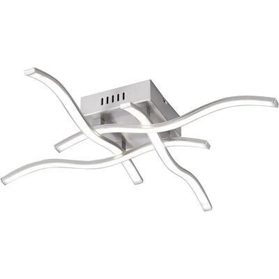 Leuchten Direkt WAVE Deckenleuchte - 4 LEDs - 55cm x 9cm - Edelstahl Leuchten Direkt WAVE Deckenleuchte - 4 LEDs - 55cm x 9cm - Edelstahl