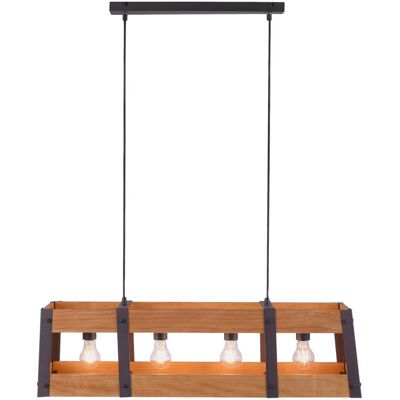 LEUCHTEN DIREKT Crate 4-flammig braune Deckenleuchte - Deckenlampe LEUCHTEN DIREKT Crate 4-flammig braune Deckenleuchte - Deckenlampe