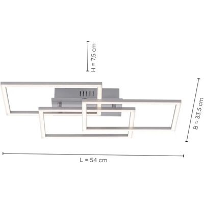 Leuchten Direkt Iven Deckenleuchte - 3-flammig, 7,5cm, Silber Leuchten Direkt Iven Deckenleuchte - 3-flammig, 7,5cm, Silber