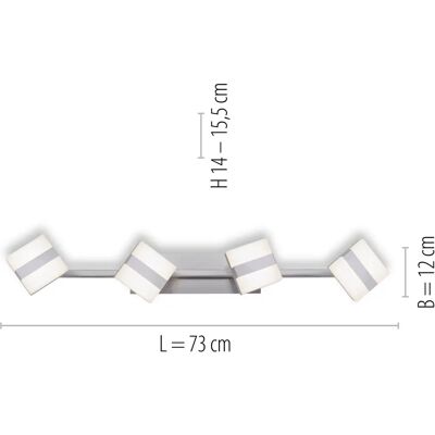 LEUCHTEN DIREKT LED Deckenleuchte - Smart RGB Dimmbar 4-flammig LEUCHTEN DIREKT LED Deckenleuchte - Smart RGB Dimmbar 4-flammig