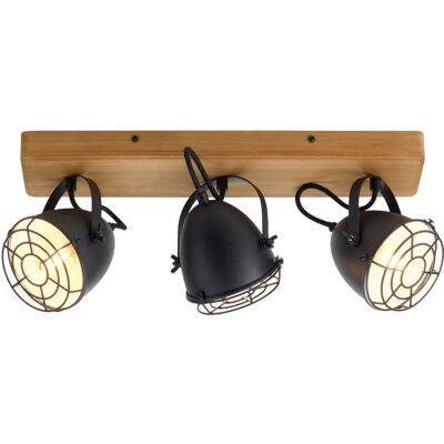 LEUCHTEN DIREKT Beetle Deckenleuchte - Vintage Industriell Stil - 3 Flammen Schwarz LEUCHTEN DIREKT Beetle Deckenleuchte - Vintage Industriell Stil - 3 Flammen Schwarz