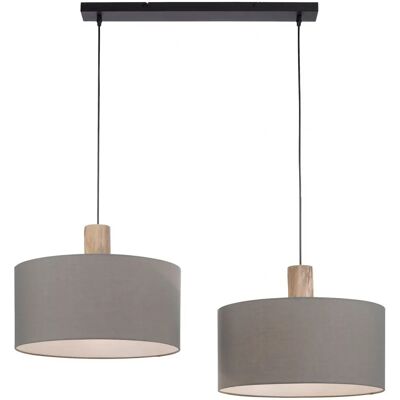 Leuchten Direkt Linen Pendelleuchte 2-flammig Grau - Pendelleuchte Leuchten Direkt Linen Pendelleuchte 2-flammig Grau - Pendelleuchte