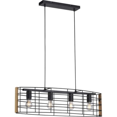 LEUCHTEN DIREKT DRAIN Pendelleuchte - 4 Lampen, Schwarz, Höhenverstellbar LEUCHTEN DIREKT DRAIN Pendelleuchte - 4 Lampen, Schwarz, Höhenverstellbar
