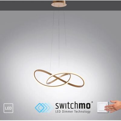 JUST LIGHT Maria Geschwungene Gold Dimmbar LED Pendelleuchte - Pendelleuchte JUST LIGHT Maria Geschwungene Gold Dimmbar LED Pendelleuchte - Pendelleuchte