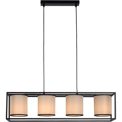 Leuchten Direkt Raven Pendelleuchte - 4-flammig, Schwarz, Modern Leuchten Direkt Raven Pendelleuchte - 4-flammig, Schwarz, Modern