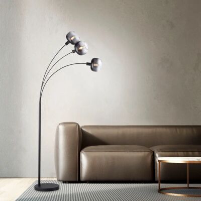 Lampadaire JUST LIGHT ZEA - Noir, 3 flammes, Ø25cm, 160cm de haut - Publicité Lampadaire JUST LIGHT ZEA - Noir, 3 flammes, Ø25cm, 160cm de haut - Publicité