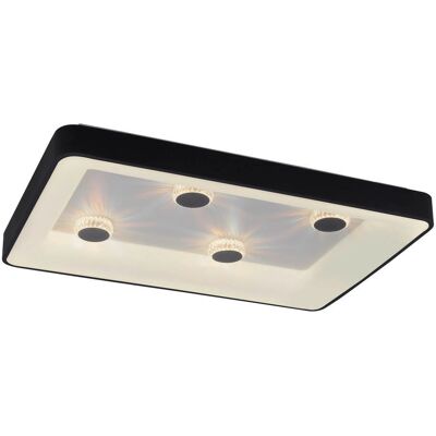 LEUCHTEN DIREKT VERTIGO LED Deckenleuchte - Quadrat, Schwarz, Dimmbar, Fernbedienung, 2700-5000K LEUCHTEN DIREKT VERTIGO LED Deckenleuchte - Quadrat, Schwarz, Dimmbar, Fernbedienung, 2700-5000K