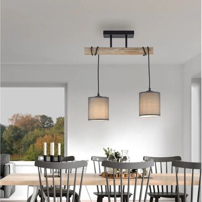 JUST LIGHT GREEN TRIB Suspension 2 Lampes - Plafond - Publicité JUST LIGHT GREEN TRIB Suspension 2 Lampes - Plafond - Publicité