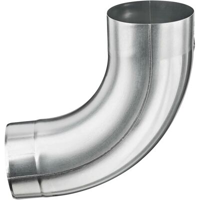 Grömo Zink-Rohrbogen 85°, 120mm, mit Einzug - Rohrfitting Grömo Zink-Rohrbogen 85°, 120mm, mit Einzug - Rohrfitting