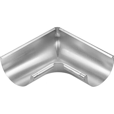 Grömo Zink-Rinnenwinkel 90° - 333mm - Inneneck - Halbrund - Dachrinne Zubehör Grömo Zink-Rinnenwinkel 90° - 333mm - Inneneck - Halbrund - Dachrinne Zubehör