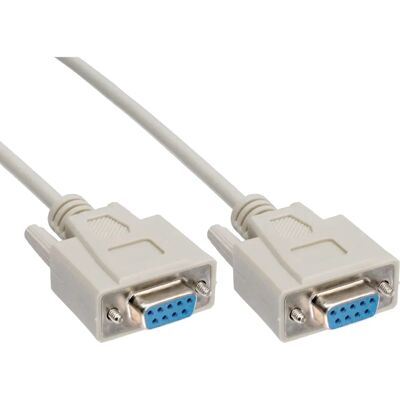 Inline 12222 Nullmodem Kabel 1,8m seriell 9pol Bu/Bu weiß - Serial Cable Inline 12222 Nullmodem Kabel 1,8m seriell 9pol Bu/Bu weiß - Serial Cable