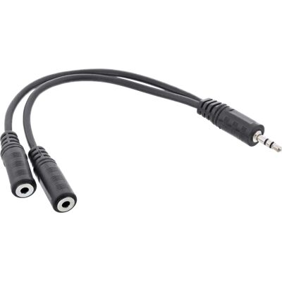 InLine 99300 Audiokabel - 3,5mm, 0,2m, Schwarz InLine 99300 Audiokabel - 3,5mm, 0,2m, Schwarz